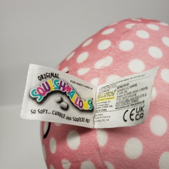 Kellytoy 8" Squishmallows Minnie Mouse Pink Polka Dot Bow Disney Plush - Picture 4 of 4